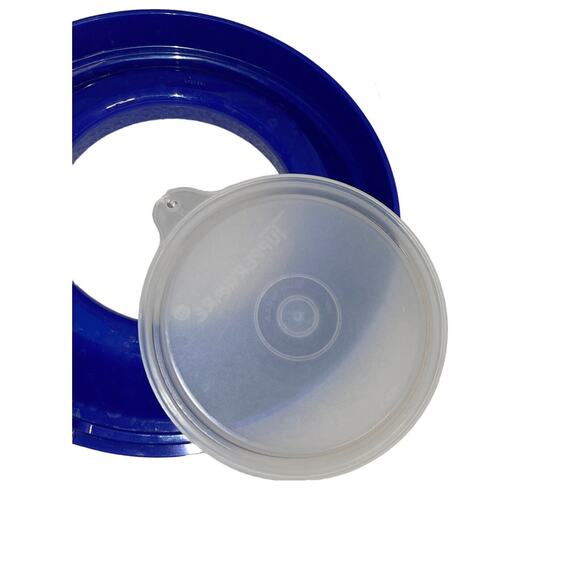 Tupperware Mix n Store Mixing Measuring 8 Cup Bowl 1629E 1628D 733 Blue Sheer - Picture 10 of 12